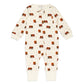 Organic Footless 2-Way Zipper Romper in Brown Bear