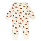 Organic Footless 2-Way Zipper Romper in Brown Bear