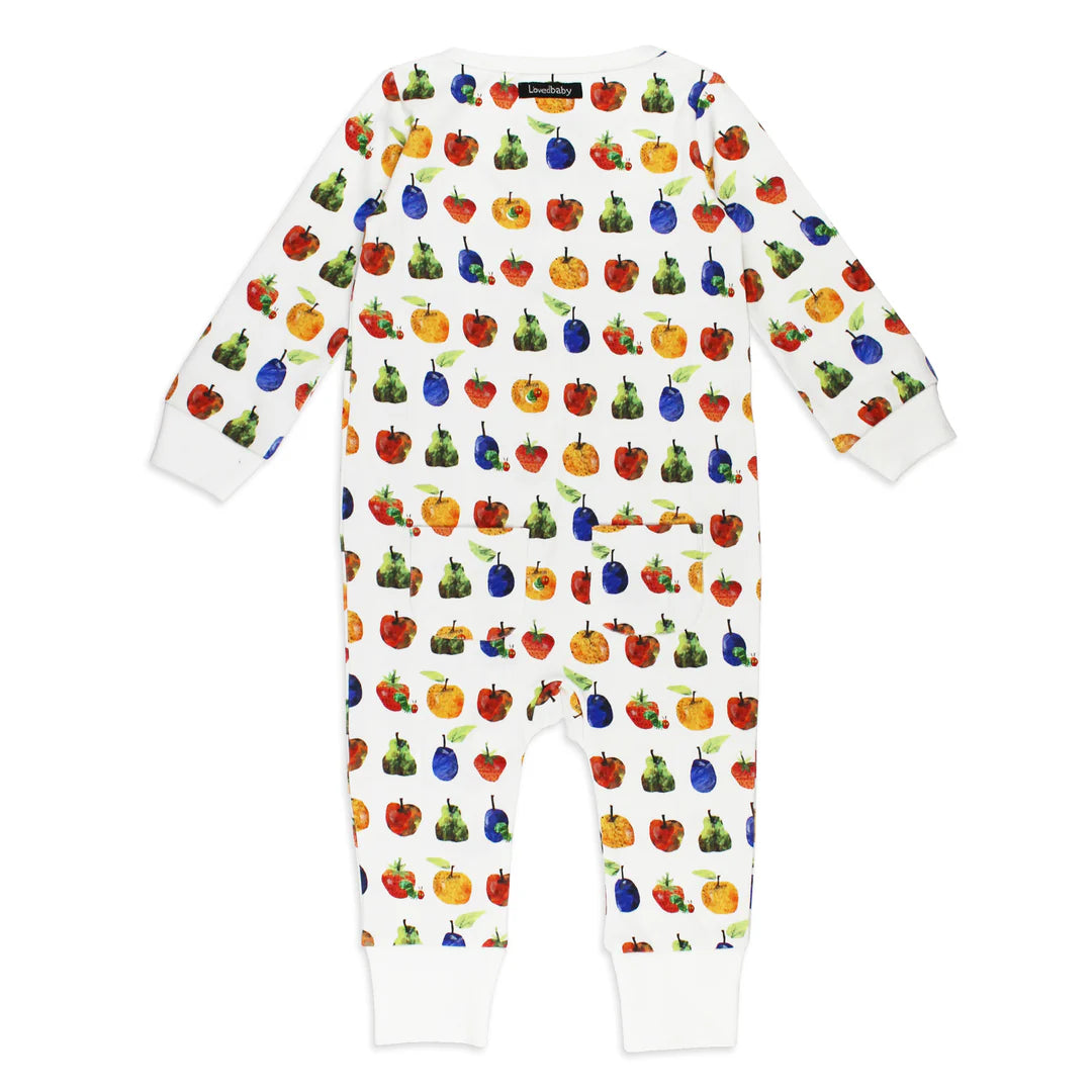 Organic Footless 2-Way Zipper Romper in Fruit