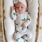 Organic 2-Way Zipper Footie in Caterpillar