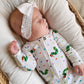 Organic 2-Way Zipper Footie in Caterpillar