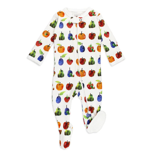 Organic 2-Way Zipper Footie in Fruit