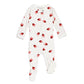 Organic 2-Way Zipper Footie in Red Bird