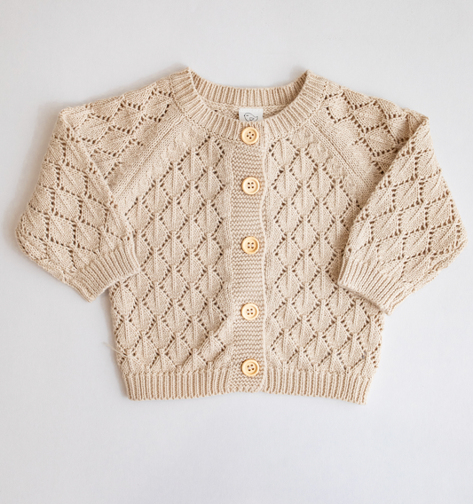 Knit Sweater Cardigan | Oatmeal