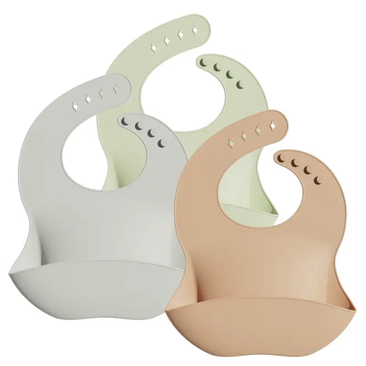 Silicone Bibs (Set of 3)