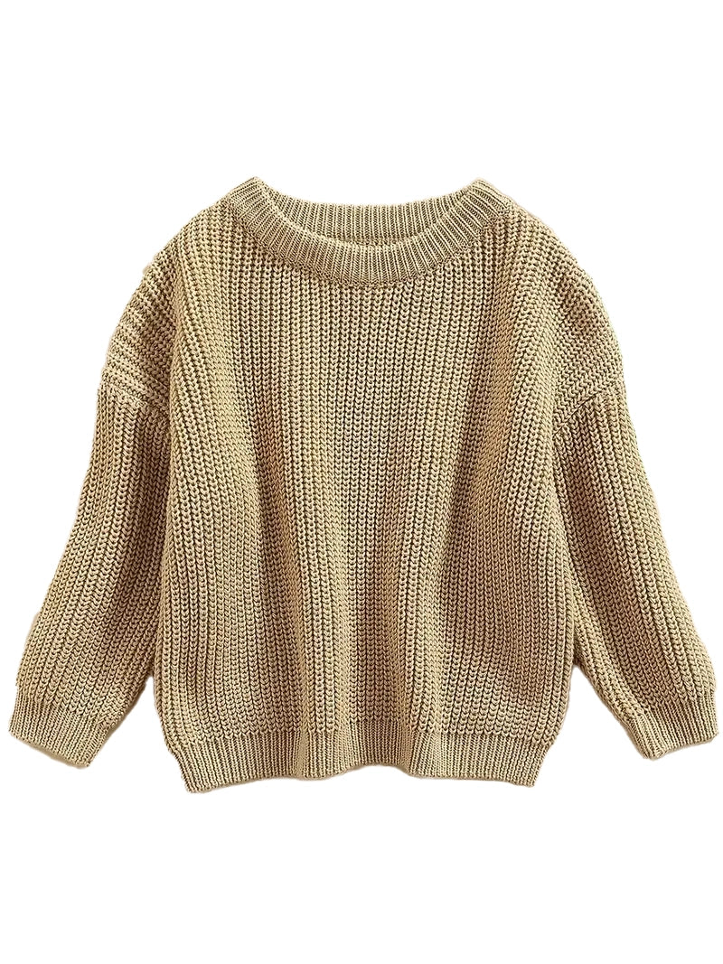 Chunky Knit Braided Sweater | Latte