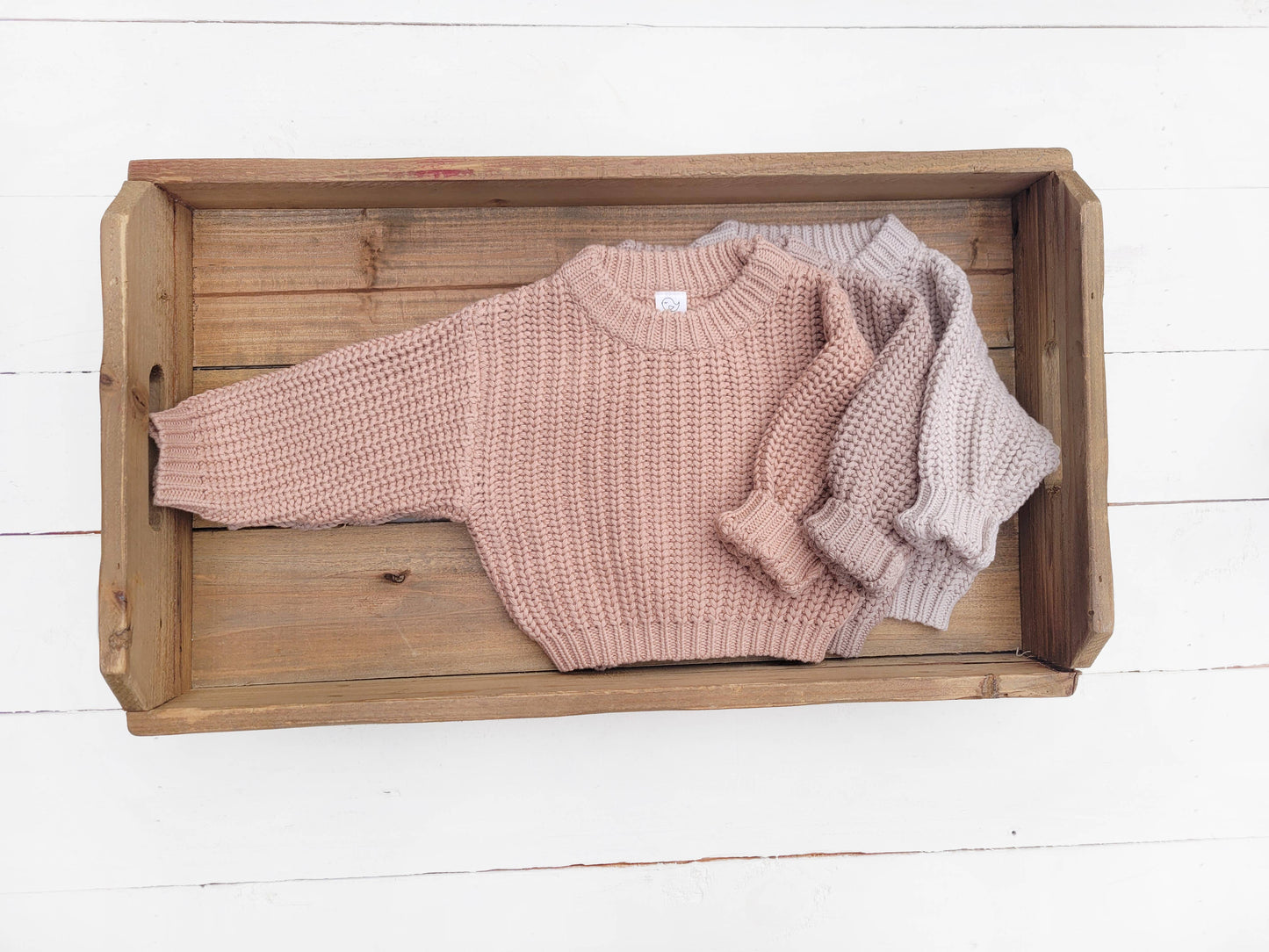 Baby Sweater Chunky Braided Knit | Coco Speckle