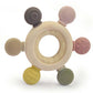 Silicone/ Wood Teether- Neutral