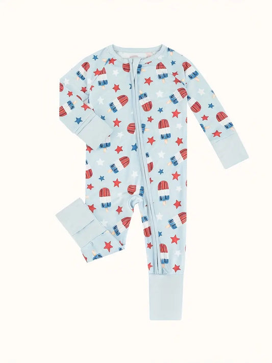 Patriotic Popsicle Footie Pajamas