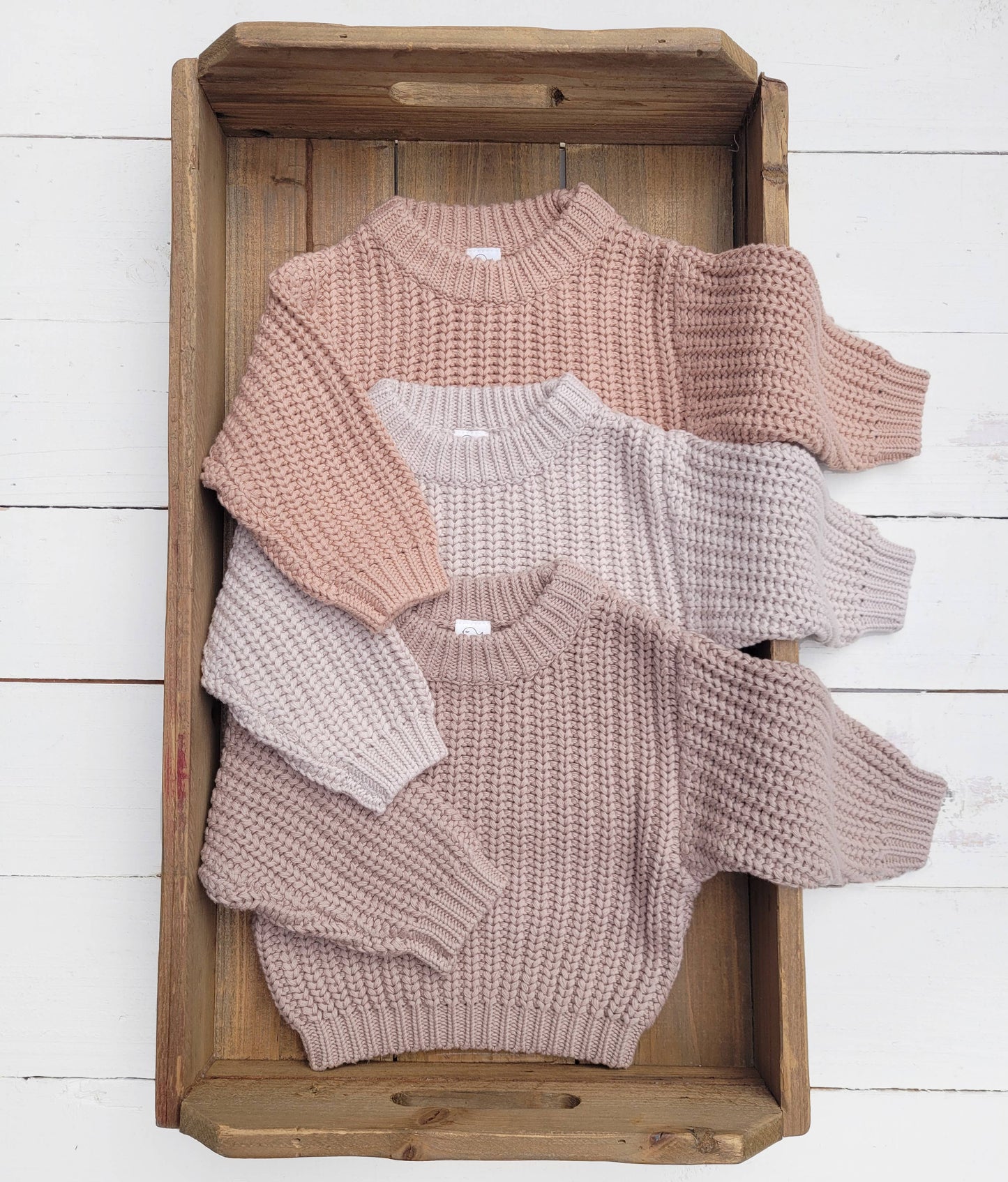 Baby Sweater Chunky Braided Knit | Coco Speckle