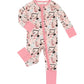 Girls Caddie Golf Zippered Footie | Pink