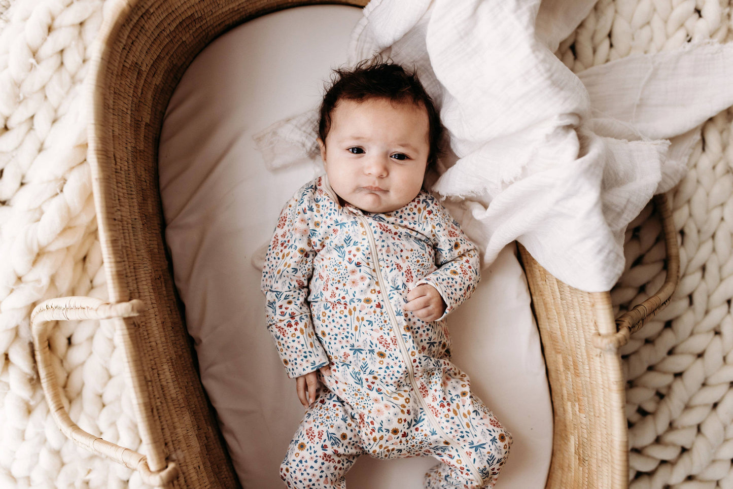 PNW Baby Footed Zip Romper | Mountain Meadow