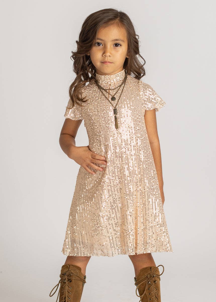 Toddler Chele Dress in Champagne