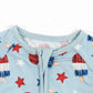 Bamboo Zippered Footie | Popsicles & Stars | 4th of July