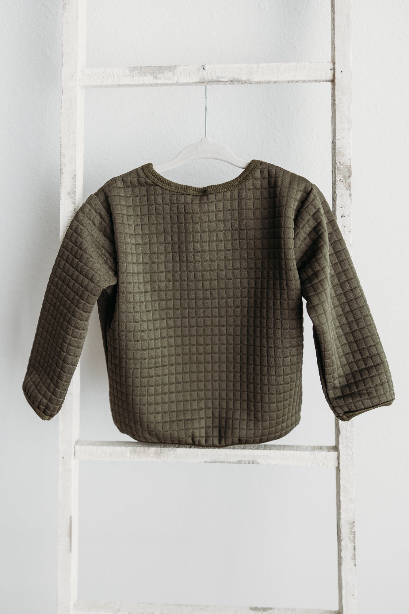 Basic Solid Textured Pullover Sweatshirt