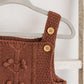 Knitted Sleeveless Boho Romper Cocoa
