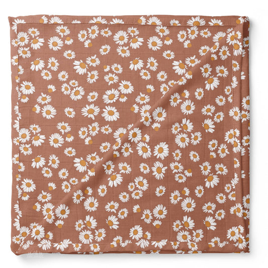 Muslin Swaddle Baby Blanket – Daisy
