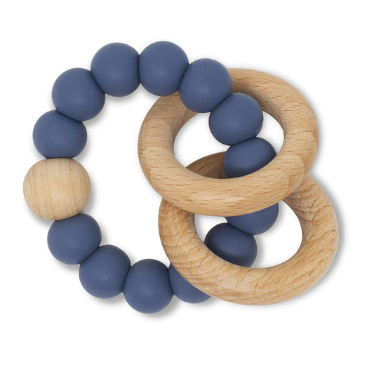 Ring Teether Color: Navy