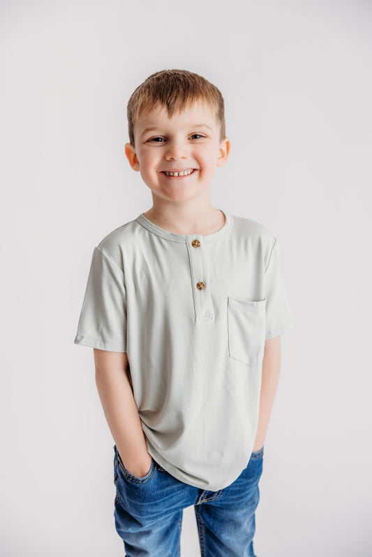 Boy's Henley Shirt | Sage