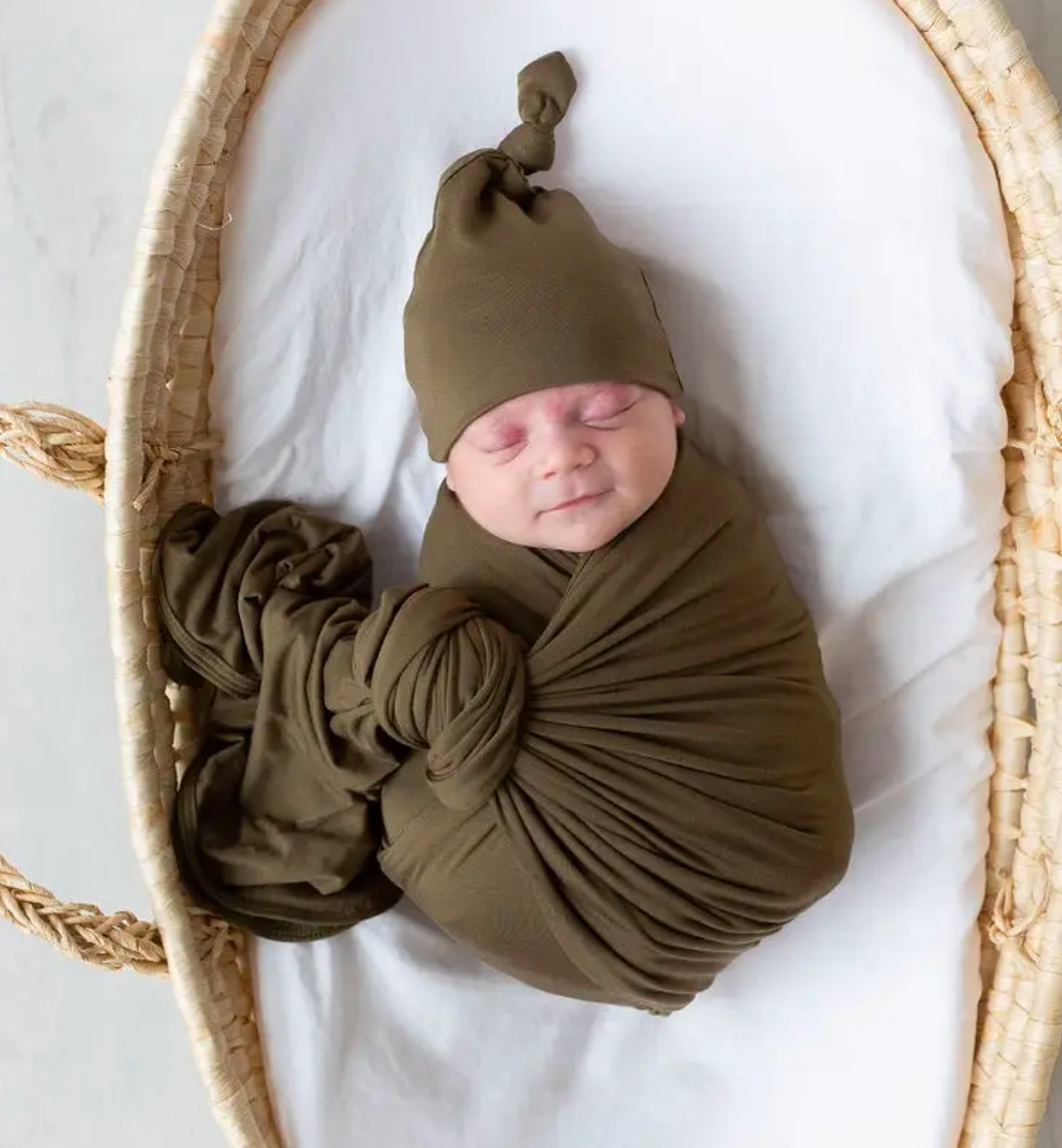 Swaddle Blanket & Newborn Baby Hat