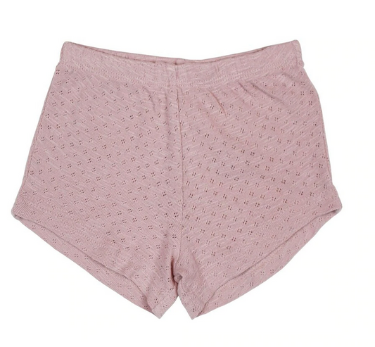 Pointelle Tap Shorts in Thistle