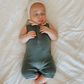 Pointelle Sleeveless Romper in Moonstone