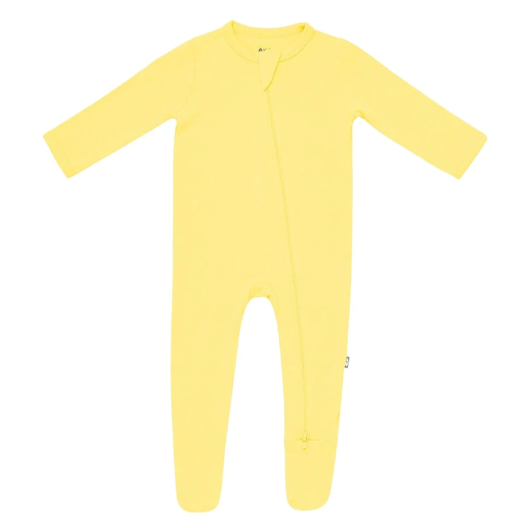 Zippered Footie in Daffodil