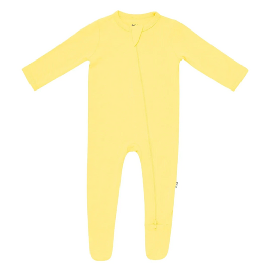 Zippered Footie in Daffodil