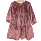 Velour Tiered Dress Berry