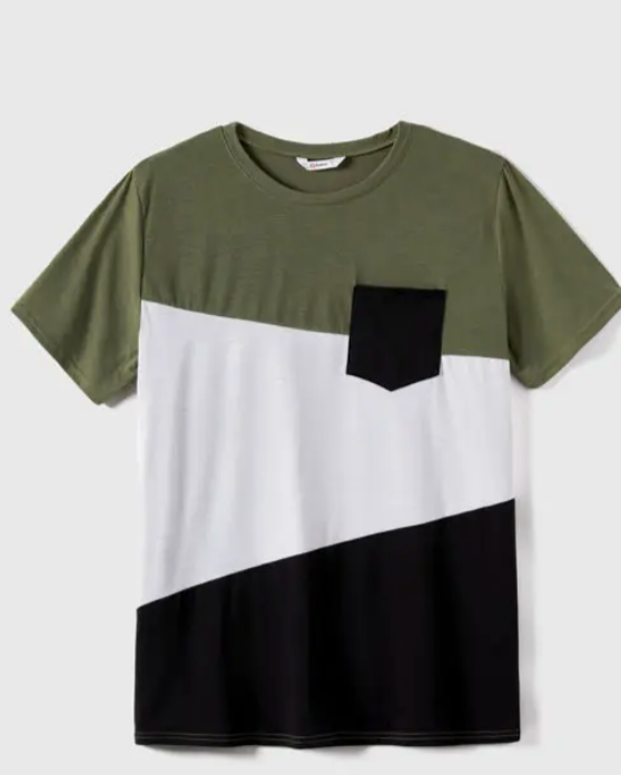 Olive Multi Short Sleeve Pocket Tee