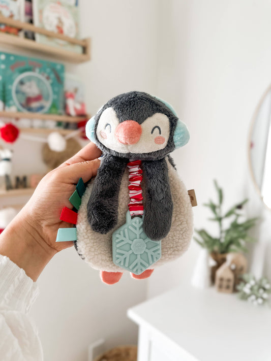 Itzy Ritzy - Holiday Penguin Itzy Lovey™ Plush + Teether Toy