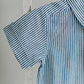 Blue Seersucker Short Sleeve Button Down Shirt